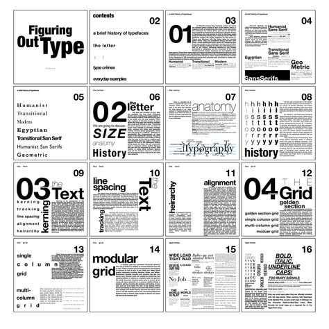 Figuring Out Type (Book on Typography) :: Behance Grid Layout Magazine, Book Designs Layout, Grid Magazine Layout, Graphic Design Booklet Layout, Text And Image Layout Design, Type Design Layout, Magazine Type Layout, Typography Layout Ideas, Magazine Grid Layout Design