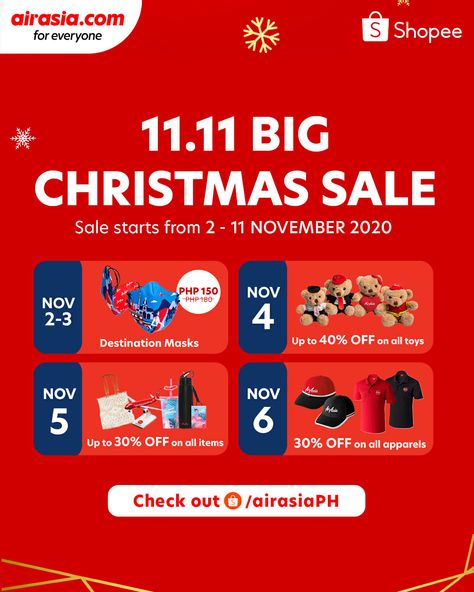 AirAsia – 11.11 Deal: Get Up to 50% Off on AirAsia Merchandise via Shopee Up To 50 Off Sale Poster, 11 11 Sale Poster Design, 11.11 Promotion Design, Up To 50% Off Sale Banner, 11 11 Sale Poster, Sale Poster Design, Graphic Design Personal Branding, Discount Ad, Creative Room