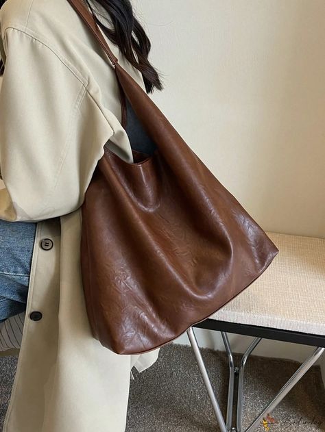 Bird in Bag - Premium Solid Color Womens Tote Bag with Spacious Capacity and Minimalist Design Tote Bag Outfit, Uni Bag, Chique Outfit, Brown Leather Tote Bag, Slouchy Tote, Slouchy Bag, Fall Bags, Boho Tote, Brown Tote Bag