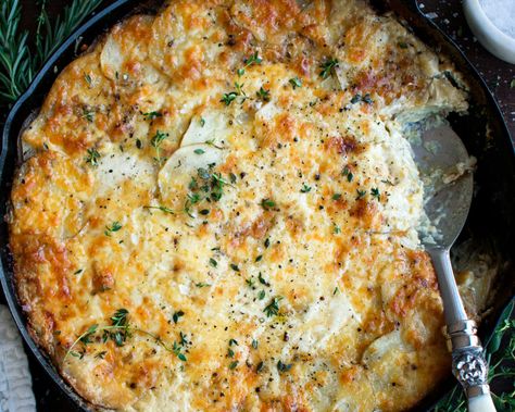 Potatoes With Heavy Cream, Shallots Recipe, Pesto Lasagna, The Original Dish, Shallot Recipes, Au Gratin Potatoes, Gratin Potatoes, Potato Pasta, Creamed Potatoes