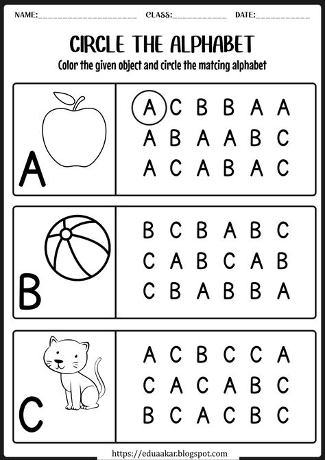 English Alphabets Worksheet, Worksheet On Alphabets For Kindergarten, Letter A Recognition Worksheet, Worksheet Abc Preschool, Kindergarten Worksheets Abc, A Preschool Worksheets, Letter Abc Worksheet, Alphabet A Worksheets Preschool, Alphabet Search Printable