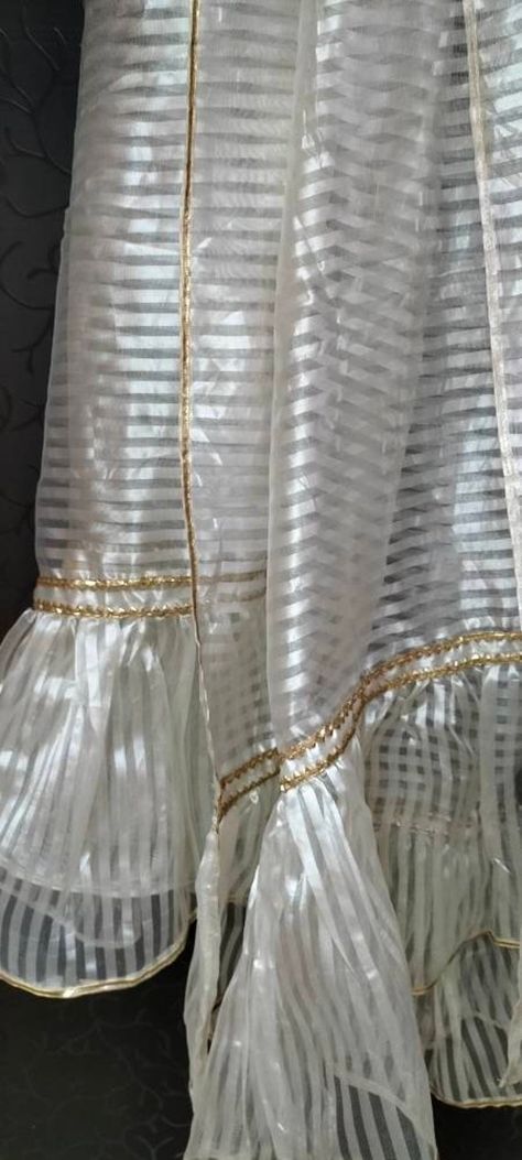 Check out this item in my Etsy shop https://www.etsy.com/listing/1035511472/beautiful-off-white-organza-designer Organza Frill Dupatta Designs, Frill Dupatta Designs, Organza Shawl, White Wedding Veil, Ruffle Dupatta, Designer Dupatta, Work Belt, Potli Bags, Ribbon Work