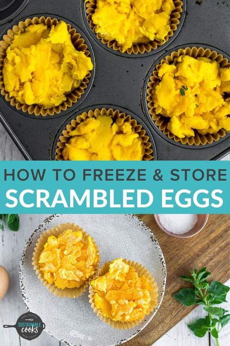 Freeze Scrambled Eggs, Fast Weeknight Dinners, Freezer Eggs, Bacon Fried Cabbage, Freezing Eggs, Diy Breakfast, Egg Bites Recipe, Scrambled Eggs Recipe, Prevent Food Waste