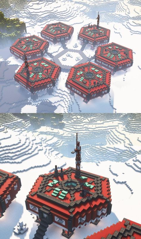 Minecraft Modern Survival Base, Minecraft Sci Fi Base, Minecraft Hexagon Base, Minecraft Futuristic Building Ideas, Minecraft Heaven Build, Minecraft Mine Building, Minecraft Star Wars Base, Minecraft Modded Base, Minecraft Skyblock Base