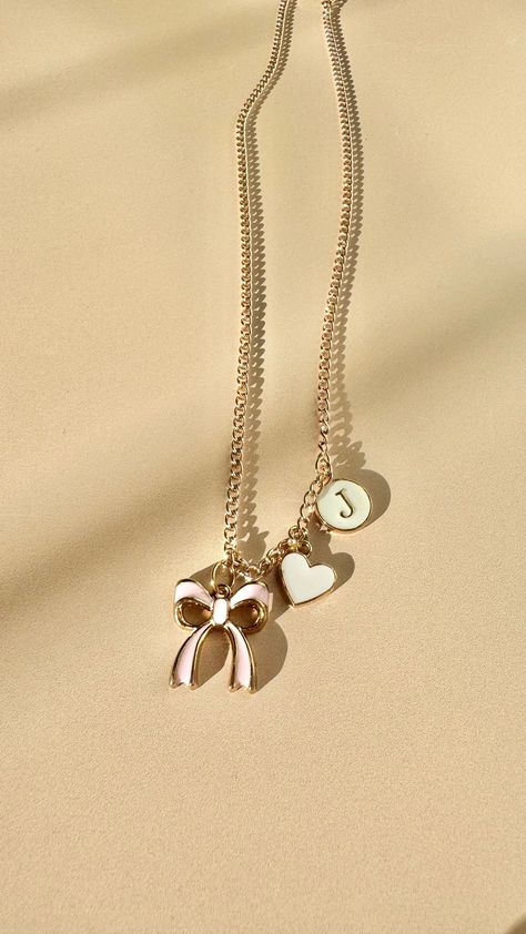 Coquette Bow Necklace With Monogram Letter Necklace for Daughter Birthday Gift for Wife Necklace for Ballet Dancer Gift for Sorority Girl - Etsy Back To School Jewelry, My Birthday Gift, Necklace For Daughter, Dancer Gift, Preppy Jewelry, Wife Necklace, Sorority Girl, Luxe Jewelry, Bow Necklace