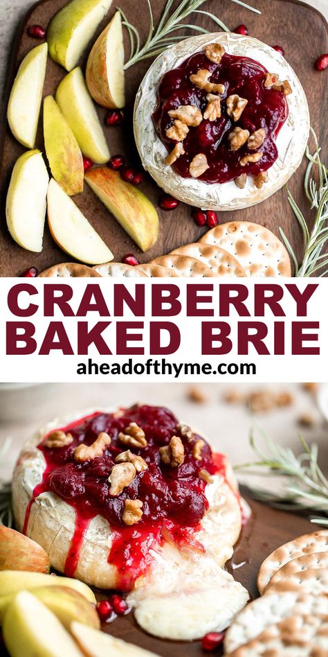 Holiday Baked Brie Recipes, Thanksgiving Appetizers Brie Cranberry, Cranberry Baked Brie Recipes, Baked Brie Recipes Cranberry, Baked Brie With Cranberry Chutney, Bri Recipes Baked Brie, Cheese Brie Recipe, Brie Recipes Cranberry, Brie Cranberry Dip