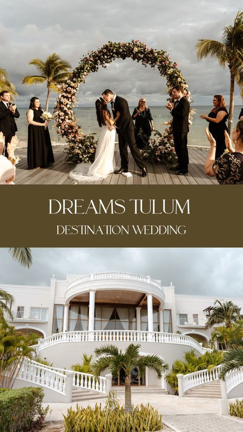 Dreams Resort Wedding, Dreams Tulum Resort And Spa, Dreams Tulum Resort Wedding, Tulum Destination Wedding, Mexico Destination Wedding All Inclusive, Destination Micro Wedding, Beach Wedding Mexico, Tulum Wedding Venue Mexico, Mexico Resort Wedding