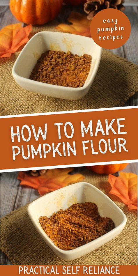 How to Make Pumpkin Flour - If you're looking for easy ways to preserve a pumpkin, you'll love this pumpkin powder! Dehydrated pumpkin powder is so easy to make and is the perfect idea for preserving pumpkins. Use your pumpkin flour in all kinds of easy pumpkin recipes this fall. Pumpkin Flour Recipes, Pumpkin Powder Uses, Pumpkin Powder Recipes, How To Process Pumpkin, How To Dry Pumpkins, Dehydrating Pumpkin, Freez Dryer, Preserve Pumpkin, Dehydrated Pumpkin