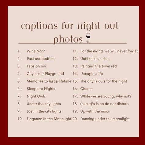 Ig Captions For Dress Pics, Good Night Ig Caption, Nighttime Captions For Instagram, About Yesterday Captions For Instagram, Captions For Late Post Instagram, Previously On Caption, Night Life Instagram Captions, Instagram Captions Night Pics, Husband Ig Captions