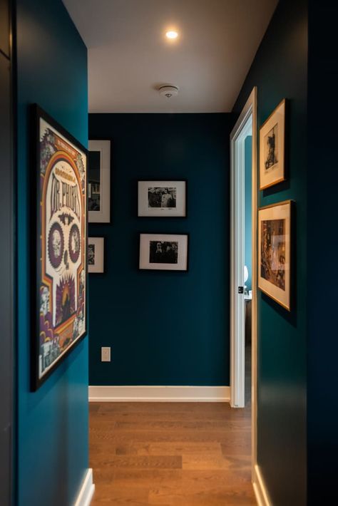 Teal Wall Paint, Teal Hallway, Canada Apartment, Teal Wall Colors, Teal Office, Teal Paint Colors, Teal Accent Walls, Teal Rooms, Wall Paint Color