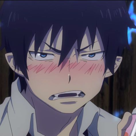 Rin Pfp Blue Exorcist, Rin From Blue Exorcist, Blue Excorist Pfp, Rin Blue Exorcist Icon, Rin Okumura Aesthetic, Rin Okumura Pfp, Blue Exorcist Pfp, The Blue Exorcist, Rin Okumura Icon