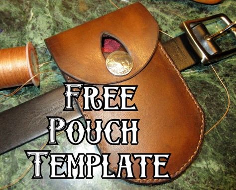 Leather Pouch Pattern, Pouch Template, Leather Tool Pouches, Edc Pouch, Leather Belt Pouch, Leather Glue, Leather Working Patterns, Diy Leather Projects, Luxury Dog Collars