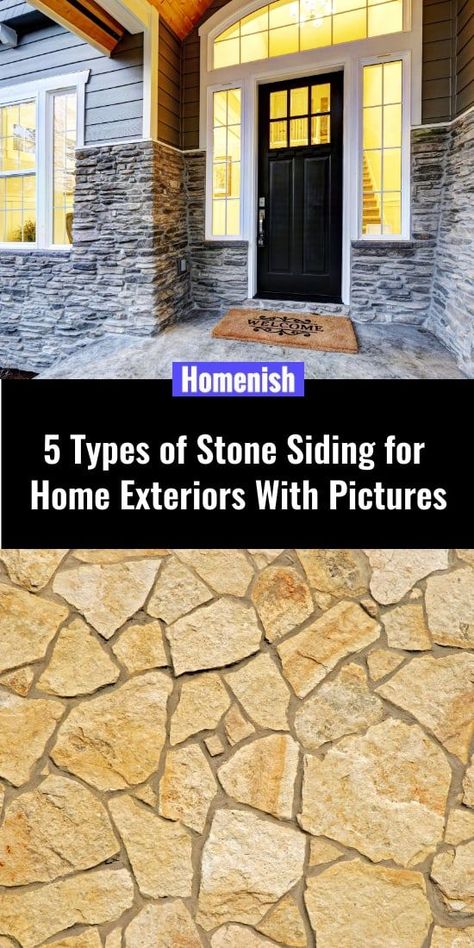 There is something truly authentic about stone houses that most of us love so much. So what better way to create the same look by adding a beautiful stone effect to your home’s exterior? The innovation in both natural and faux stone has come a long way to transform a home’s exterior from the ordinary into extraordinary Adding Stone To Exterior Houses, Yellow Stone House, Faux Stone Panels Exterior, Rock House Exterior, Stone Veneer Exterior Houses, Stone Panels Exterior, Stone Front House, Stone Siding Exterior, Old House Exterior