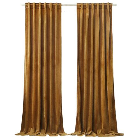 Orange Curtains Bedroom, Burnt Orange Curtains, Orange Curtains, Velvet Room, Bedroom Orange, Curtain Texture, Darkening Curtains, Home Curtains, Rod Pocket Curtain Panels