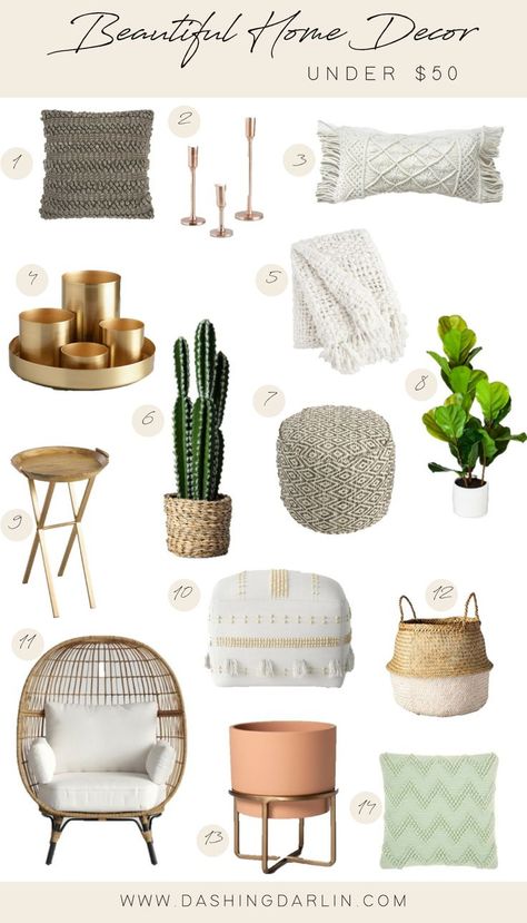 Shop all of my favorite home decor items under $50. Bohemian decor is my favorite. Textures, fiddle leaf fig and more on the blog. Hiasan Bilik Tidur, Cute Dorm Rooms, Beautiful Home Decor, Boho Living Room, Design Living, Cool Rooms, Design Case, Cheap Home Decor, Home Decor Tips