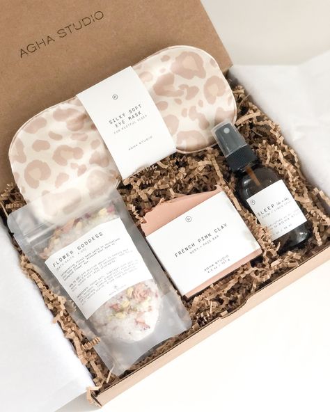 Natural Self-Care Gift Set | Relax and Unwind Sleep Kit | Sleep Care Package | Valentines Day Gift | Birthday Gift | Gift for Her Skin Care Kit Gift, Body Products Packaging, Self Care Gift Box Ideas, Gift Kit Ideas, Sleep Gift Basket Ideas, Small Gift Box Ideas, Self Care Kits, Spa Kit Gift, Kit Skin Care