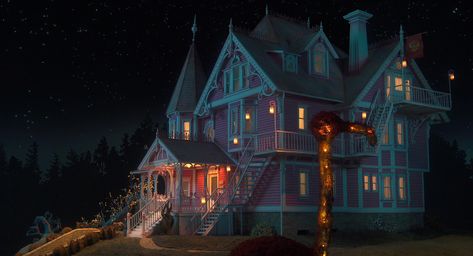 Coraline House, Halloween Desktop Wallpaper, Laika Studios, Coraline Movie, Coraline Aesthetic, Coraline Jones, Pink Palace, I Love Cinema, Macbook Wallpaper