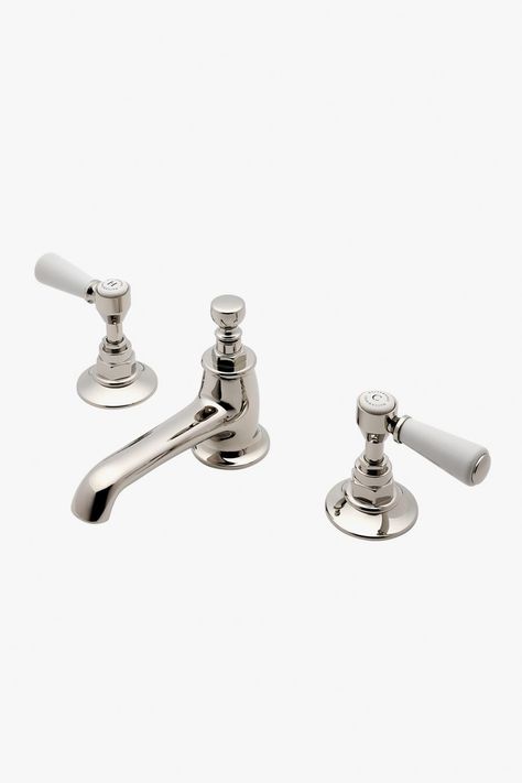 Highgate | Waterworks Unique Bathroom Faucets, Waterworks Bathroom, Copper Bathtubs, Acrylic Bathtub, Bath Faucet, Metal Cross, Tub Filler, Lavatory Faucet, Shower Arm