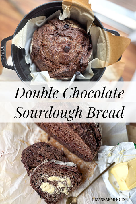 If you love chocolate and sourdough bread, you will adore this recipe! It has a brownie’s flavor and a sourdough loaf’s texture! Best of both worlds! This loaf has a rich chocolate flavor with chocolate chips in every bite. Chocolate Sourdough Bread Recipe, Chocolate Sourdough Bread, Chocolate Chip Bread Recipe, Chocolate Sourdough, Simple Sourdough, Easy Sourdough, Chocolate Chip Bread, Chocolate Bread, Sourdough Bread Recipe