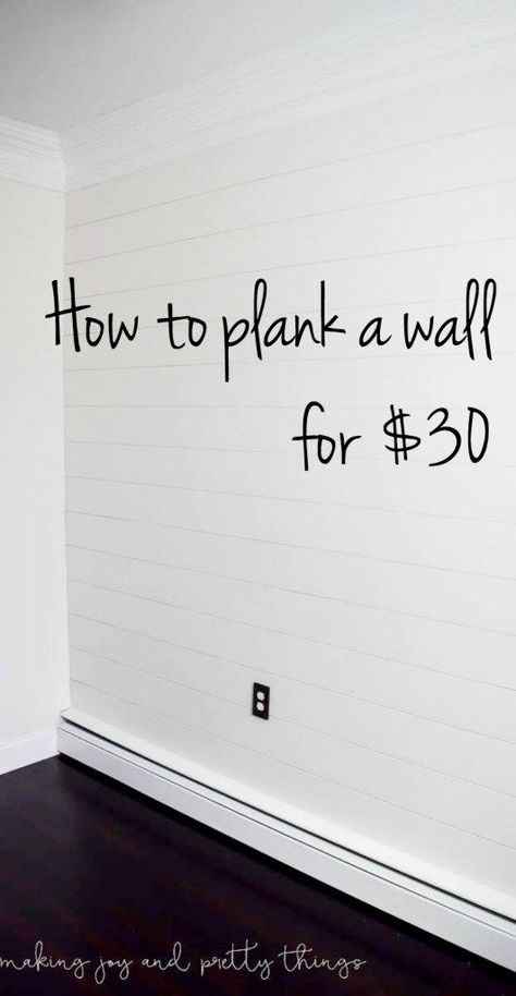 How To Plank, Diy Shiplap Wall, Diy Plank Wall, Diy Farmhouse Ideas, Diy Farmhouse Decoration, Shiplap Wall Diy, Shiplap Wall, Diy Shiplap, Diy Wand