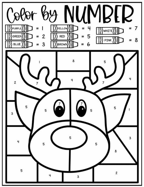 rudolph christmas color by number free Christmas Crafts Worksheets, Pre K Christmas Worksheets Free, Christmas Coloring Pages Free Printable Color By Number, Reindeer Math Kindergarten, Christmas Printables Coloring, 1st Grade Christmas Worksheets Free Printables, Merry Christmas Coloring Sheets, Holiday Color By Number Free Printables, Christmas Abc Free Printable