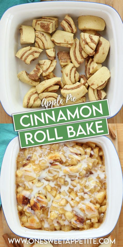 This Apple Cinnamon Roll Bake is your answer to a quick and tasty brunch! With just apple pie filling and cinnamon rolls, this two-ingredient recipe is ready for the oven in under five minutes. Perfect for a speedy sweet treat or impressing your brunch guests without breaking a sweat. Simple, delicious, and a total game-changer! Cinnamon With Apple Pie Filling, Apple Recipes Using Apple Pie Filling, Cinnamon Bun And Apple Pie Filling, Apple Recipes Cinnamon Roll, Cinnamon Roll And Apples, Cinnamon Rolls And Apple Pie Filling Dessert, Apple And Cinnamon Rolls Dessert Recipes, 2 Ingredient Apple Cinnamon Rolls, Apple Dessert With Cinnamon Rolls