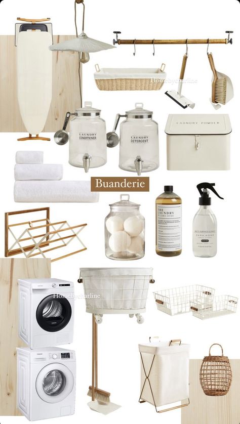 Laundry Must Haves, Organised Laundry, Minimalist Laundry Room, Laundry Accessories, Modern Decor Ideas, Laundry Room Ideas Small Space, Laundry Room Closet, Laundry Room Layouts, House Organisation