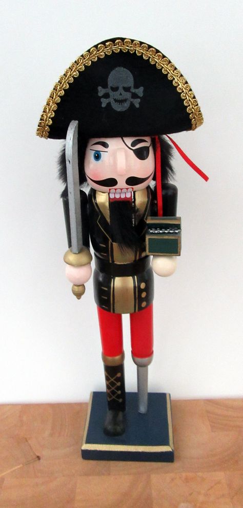 (15 INCHES TALL) PIRATE NUTCRACKER Pirate Nutcracker, Disney Nutcracker, Nutcracker, Hats, Disney, Christmas