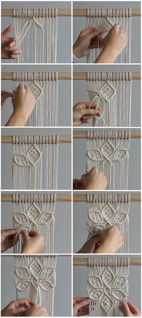 DIY Macrame Tutorial: Large 6 Petal Flower Using Double Half Hitch and Square Knots! – CSHEB