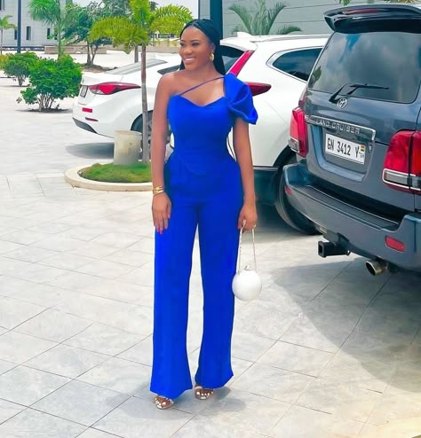 Jumpsuit For Wedding Guest Classy, Classy Jumpsuit Outfits Wedding, Wedding Guest Outfit Trousers, Royal Blue Wedding Guest Dress, Jumpsuit Elegant Chic, Jumpsuits For Women Classy, Wedding Guest Jumpsuit, Tailored Outfits, Blue Wedding Guest Dresses