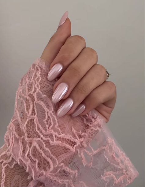 Nude Chrome, Pink Chrome Nails, Nagellack Trends, Chrome Nails Designs, Modern Nails, Pearl Nails, Thanksgiving Nails, Nail Swag, Classy Nails