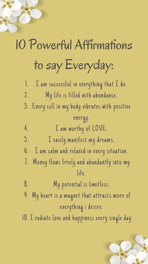 Powerful Self Affirmations, Powerful Positive Affirmations, Everyday Affirmations For Women, Powerful I Am Affirmations, Focused Affirmations, Am Affirmations, Positive Aspirations, Morning Affirmations Positivity, Powerful Manifestation Affirmations