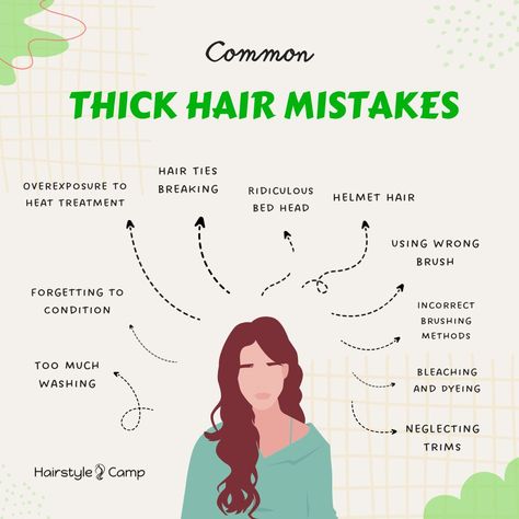 Tips For Thick Hair, Puffy Hair, Parting Hair, Easy Care Hairstyles, Hair Mistakes, How To Get Thick, Flat Hair, Voluminous Hair, Types Of Curls