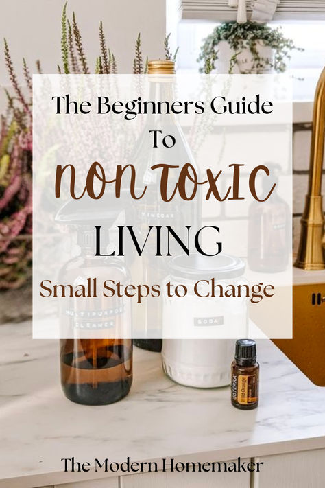 Embark on your journey to a toxin-free lifestyle with this comprehensive beginner's guide! Explore simple steps and essential tips to embrace non-toxic living. From eco-friendly cleaning hacks to natural personal care products, start your sustainable and healthier lifestyle today. Dive into our guide and transform your daily routine into a refreshing, toxin-free experience. #NonToxicLiving #HealthyChoices #EcoFriendlyLiving #SustainableLiving #ToxinFreeHome Low Toxin Living, Toxin Free Cleaning Products, How To Start Non Toxic Living, Healthy Clean Lifestyle, Going Organic For Beginners, Healthy Non Toxic Meals, Best Non Toxic Cleaning Products, Living Clean Lifestyle, Non Toxic Living Tips