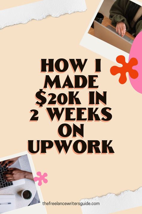 How I made $20K in 2 weeks on Upwork as a freelance writer. Freelance writing tips for beginners Freelancing Aesthetic, How To Freelance, Freelance Jobs Ideas, Freelancer Aesthetic, Freelance Bookkeeper, How To Become A Freelancer, Top Freelance Skills, How To Start Freelance Writing, Freelance Health Writing