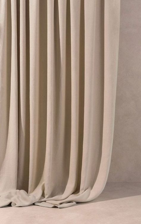 Drapery Aesthetic, Fabric Store Aesthetic, Cream Drapes, Window Furnishings, Minimalism Aesthetic, Plain Curtains, Stylish Curtains, Nursery Curtains, Birthday Party Theme Decorations