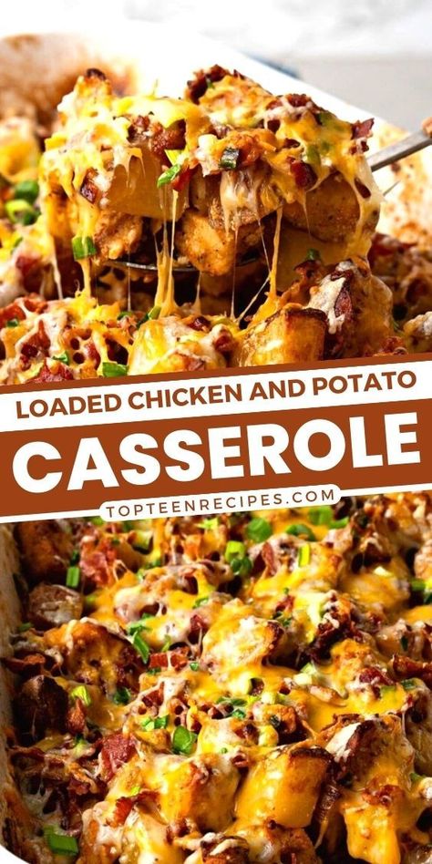 Loaded Potato Bake Casserole, Dinner With Potatoes And Chicken, Chicken Potato Hot Sauce Casserole, Crispy Chicken And Potatoes, Smoked Chicken And Potatoes, Potatoes Dishes Recipes, Chicken New Potatoes, Chicken Rice And Potatoes, Red Potatoe Dinner Recipes