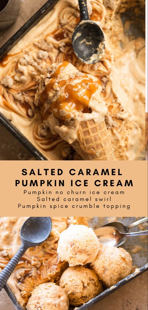 Pumpkin No Churn Ice Cream, Pumpkin Ice Cream Recipe Machine, Thanksgiving Ice Cream Recipes, No Churn Pumpkin Ice Cream, Fall Homemade Ice Cream, Pumpkin Ice Cream No Churn, Fall Ice Cream Ideas, Apple Cider Ice Cream, Homemade Ice Cream Flavor Ideas