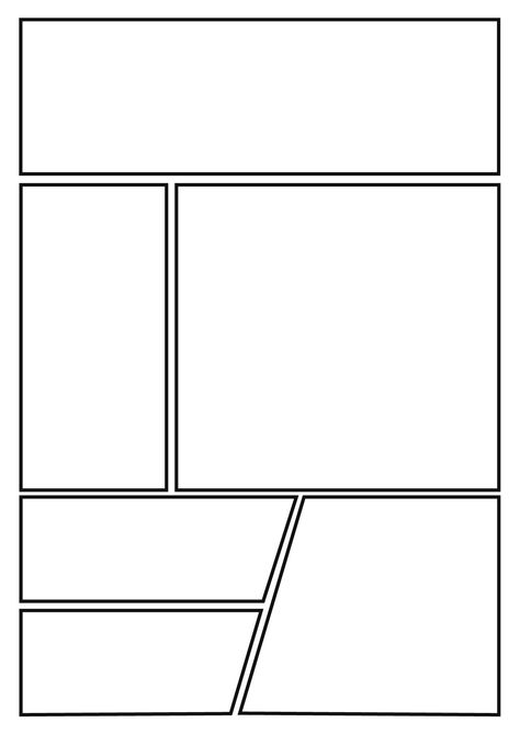 Manga Blank Page, Blank Comic Book Pages Templates, Comic Strip Art Ideas, Comic Page Template, Manga Template Layout, Comic Book Layout Templates, Cool Comic Panels, Manga Panel Template, Blank Manga Panels