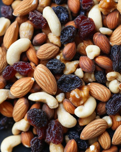 This trail mix is a lifesaver for road trips or busy days! Everyone loves the crunch of the nuts and the sweetness of the dried fruit. So easy to make, and it's perfect for munching!  Ingredients:  - 1 cup mixed nuts (like almonds, peanuts, or cashews) - 1 cup assorted dried fruits (like raisins, cranberries, or apricots) - 1/2 cup chocolate chips (or yogurt-covered raisins for a twist)  For the full recipe details, check the link in the first comment [👇] [👇]  Try this for your next adventure, and watch everyone fall in love with it! It really is the best snack for sharing or keeping all to yourself!   #TrailMix #HealthySnack #NutsAndFruits #DIYSnack #Yum Trail Mix Aesthetic, Homemade Trail Mix Recipes, Trail Mix Recipe, Nuts And Dried Fruit, Yogurt Covered Raisins, Dried Raisins, Happy Weight, Vegetables Photography, Trail Mix Recipes