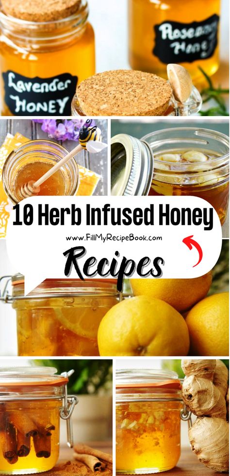 Pure honey infused with herbs for cooking and using for health drinks. Infused Honey Recipes, Medicinal Honey, Herb Infused Honey, Honey Remedies, Affordable Skin Care Routine, My Recipe Book, Infused Honey, Herbal Medicine Recipes, Herbal Remedies Recipes