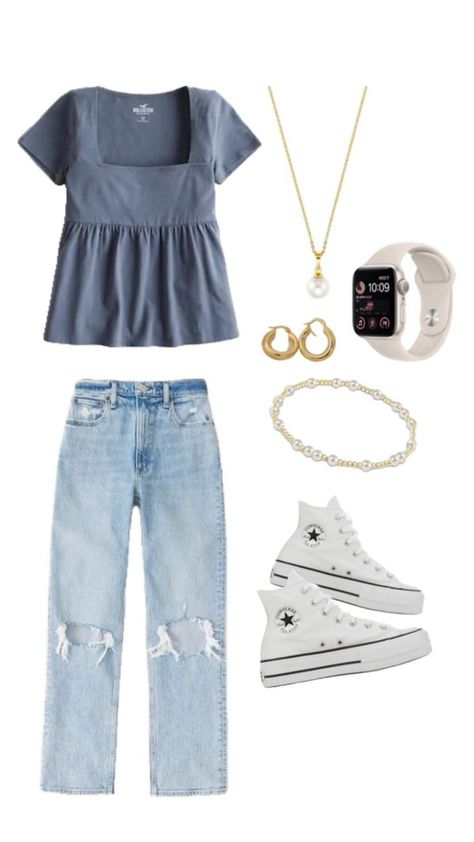 Cute Middle School Outfits, Preppy Outfits For School, Middle School Outfit, Simple Outfits For School, Casual Preppy Outfits, Trendy Outfits For Teens, Cute Preppy Outfits, Preppy Outfit, Simple Trendy Outfits