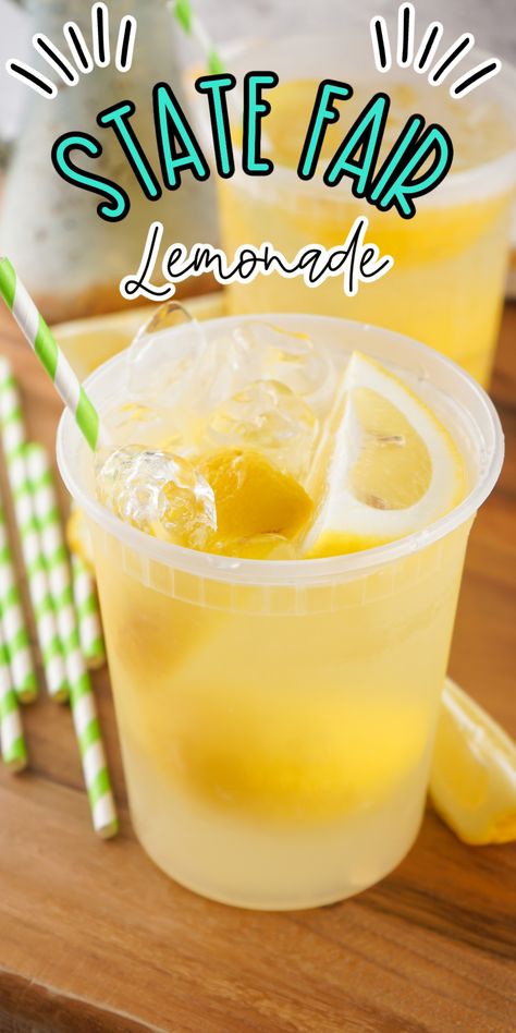 State Fair Lemonade Lemonade Ideas Recipes, Recipes For Lemonade, Flavored Lemonade Bar, Diy Fair Lemonade, Countrytime Lemonade Recipe, County Fair Lemonade Recipe, Best Lemonade Recipe Homemade, Lemonade From Bottled Lemon Juice, How To Make Fair Lemonade