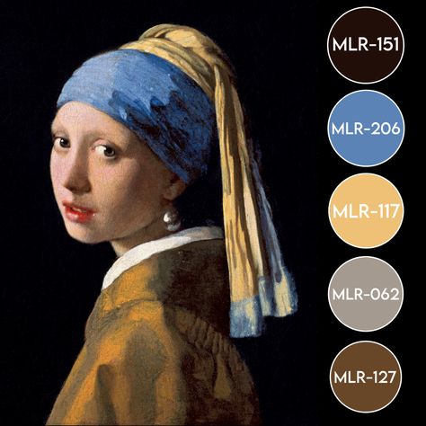 Girl with a Pearl Earring by Johannes Vermeer and shades from Mallers palette 😍 Girl With Pearl Earring, Girl With A Pearl Earring, Johannes Vermeer, Pearl Earring, New World, Color Palette, Color Mixing, Pearl Earrings, Shades