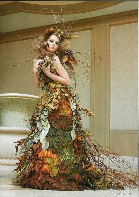 Mother Nature Costume, Tree Costume, Autumn Fairy, Style Steampunk, Fantasy Costumes, Fairy Costume, Floral Fashion, Fairy Dress, Fall Fashion Outfits