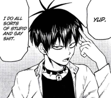 Funny Manga Quotes, Funny Manga Icons, Manga Words, Funny Manga Panels, Anime Text, Manga Meme, Blood Lad, Funny Manga, Magia Das Ervas