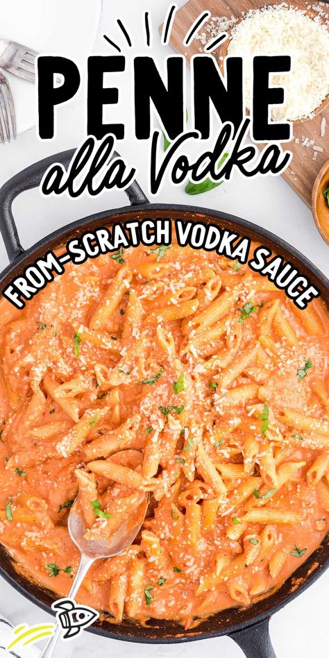 Vodka Pasta Casserole, Homemade Vodka Pasta Sauce, Easy Vodka Sauce Pasta, Al Vodka Sauce, Best Vodka Sauce Recipe, Penne Alla Vodka With Sausage, A La Vodka Sauce, Penne Alla Vodka With Prosciutto, Homemade Penne Pasta