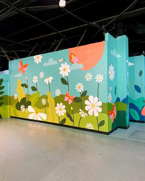 Altamonte Mall 2021 — steffi lynn Cool Wall Murals, Steffi Lynn, Pta Board, Bookstore Ideas, Seni Mural, Mural Art Design, Colorful Room Decor, Wall Street Art, Garden Mural