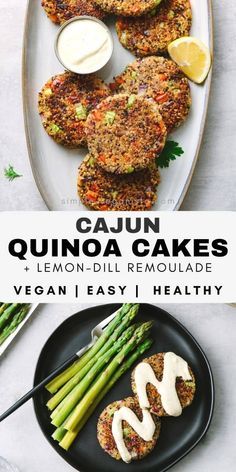 Cajun Quinoa, Vegan Fritters, Quinoa Cakes, Vegan Cajun, Quinoa Patties, Quinoa Recipes Easy, Clean Eating Vegetarian Recipes, Quinoa Cake, Crispy Quinoa