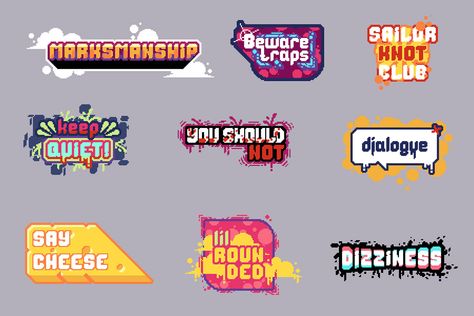 Graffiti Constructor Pixel Art Pack 2 on Behance Game Font, Art Mushroom, Learn To Sketch, Pixel Font, Pixel Art Tutorial, Cool Pixel Art, Game Ui Design, Pixel Art Games, Pixel Games